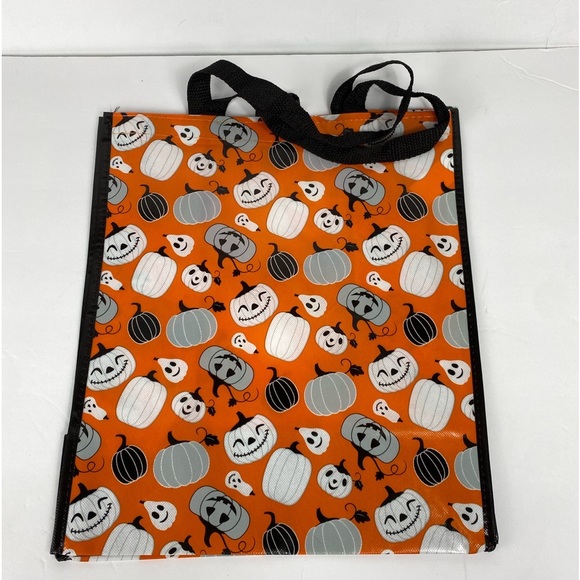 Halloween Pumpkins Michaels tote bag 16” tall NWOT Reusable - Picture 2 of 4